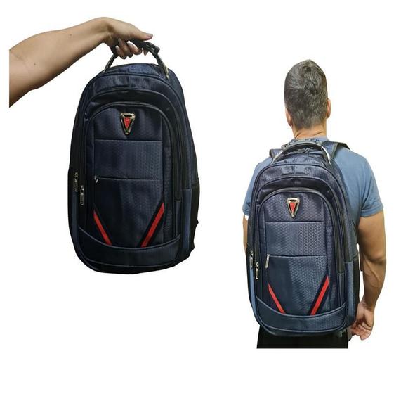 Imagem de Mochila Masculina Executiva Cabo De Aço Notebook Azul