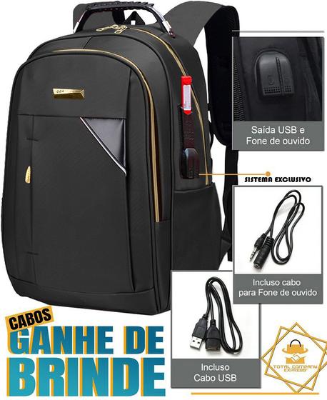 Mochila CAVALERA Bolsa Feminina Executiva Notebook Reforçada - USB