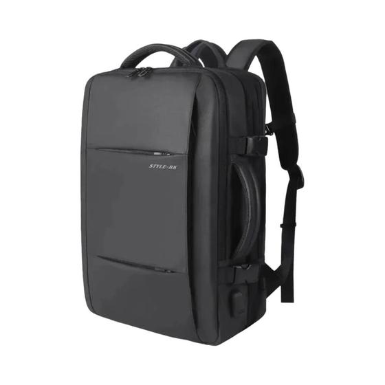 Imagem de Mochila Masculina Impermeável Antirroubo para Laptop 15,6" - Bolsa de Viagem Expansível