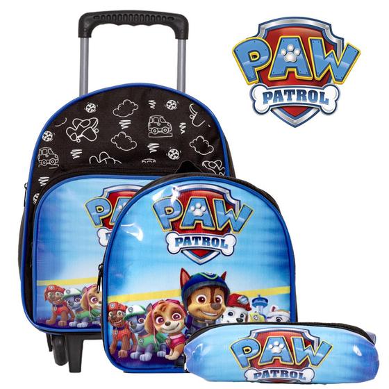 Imagem de Mochila Masculina Infantil Rodinha Patrulha Canina Creche