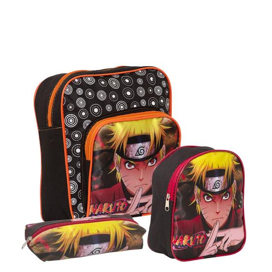 Imagem de Mochila Masculina Naruto Costas Lancheira Passeio Reforçada