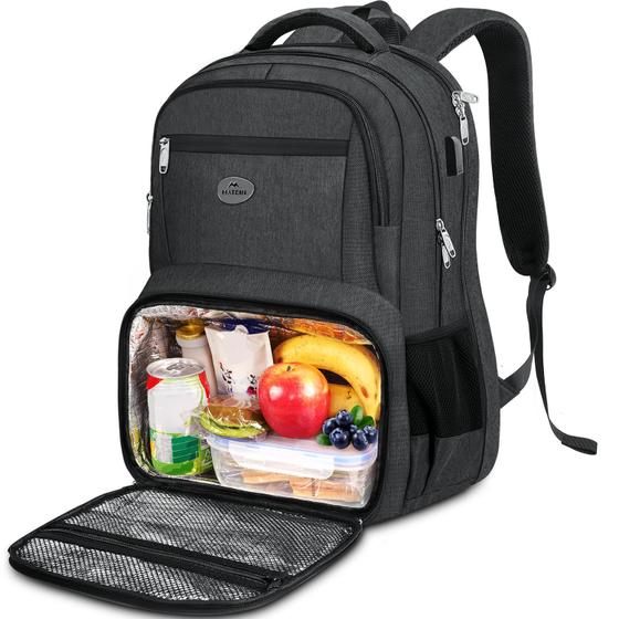 Imagem de Mochila MATEIN 46cm para Homens com Compartimento para Almoço e Porta USB