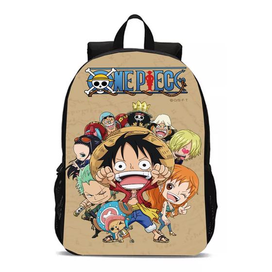 Imagem de Mochila Meninos Bolsa Luffy e Seus Amigos  Modelo Anime Escolar Novidade