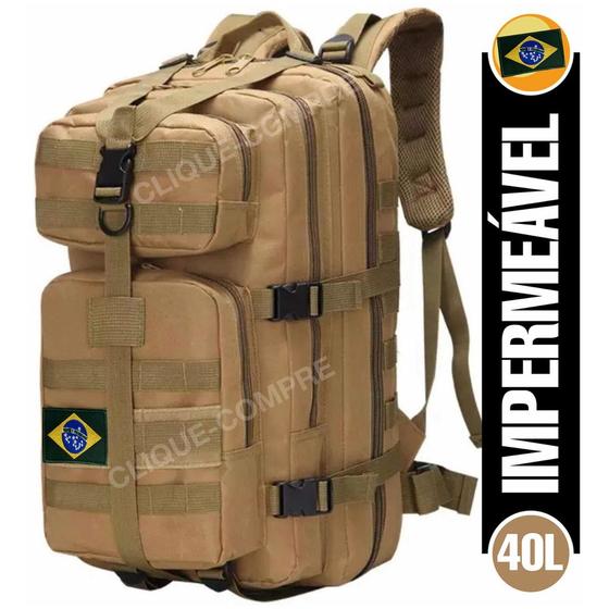 Mochila Militar Tática Tamanho Ideal 40 Litros Impermeável Clique e ...
