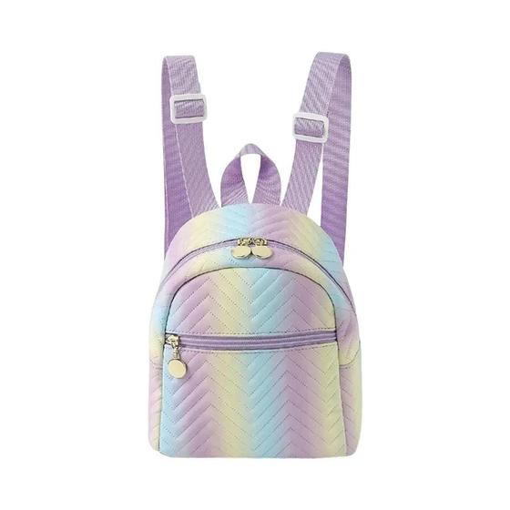 Imagem de Mochila Mini Ombre Chevron Acolchoada - Design Clássico