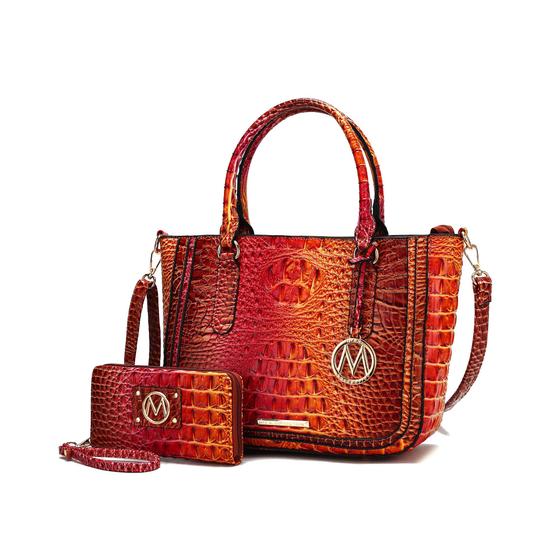 Imagem de Mochila MKF Collection Bonnie - Design Crocodilo Rainbow em Couro Sintético