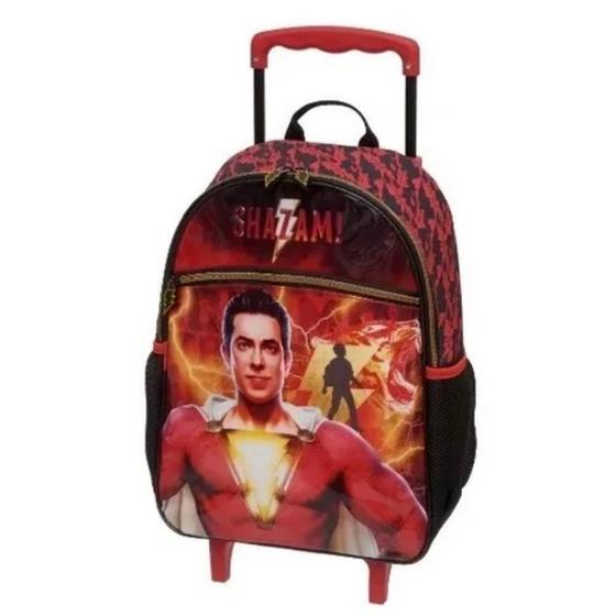 Imagem de Mochila Mochilete Escolar Shazam Infantil Tam G Rodinha Pacific