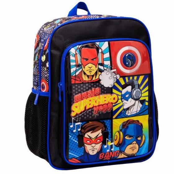 Imagem de Mochila Mochilete Infantil Heróis Super Hero Costas Tam M