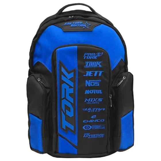 Imagem de Mochila Mod. Edition 02 em Nylon Compartimento Notebook Zíperes Reforçados Diversos Bolsos Azul Pro Tork MC-37PTAZ