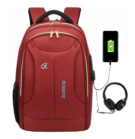 Imagem de Mochila Moderna Usb/fone Impermeável Notebook Reforçada Top