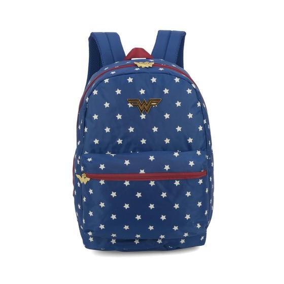 Imagem de Mochila mulher maravilha estrelas azul- mj48538ww-az luxcel