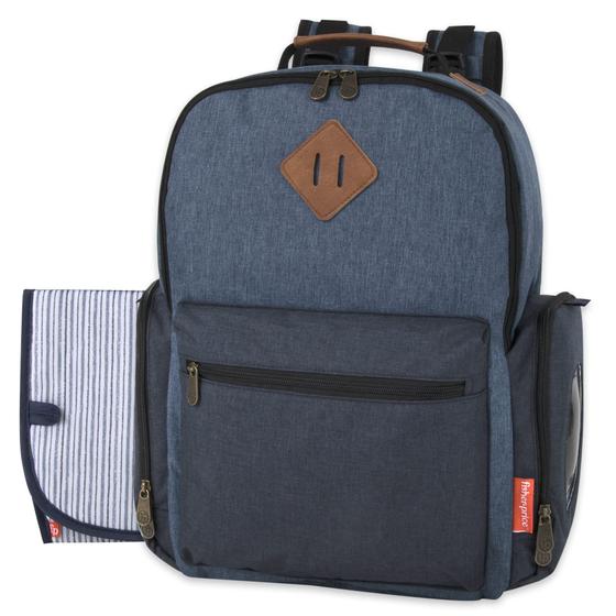 Imagem de Mochila Multicompartimental para Fraldas Fisher-Price com Porta-Objetos