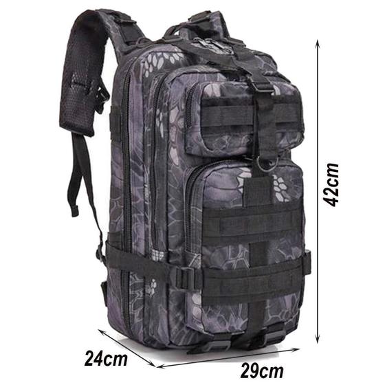 Imagem de Mochila Multiuso Escolar Cargueira 30L Camping Pesca Preto