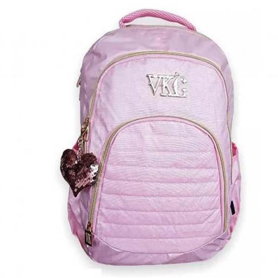 Imagem de Mochila Notebook 15 Feminina Escolar M3986 Rosa Metalizada