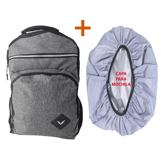 Imagem de Mochila Notebook 15 Zíper Reflexivo + Capa Mochila Mm9125