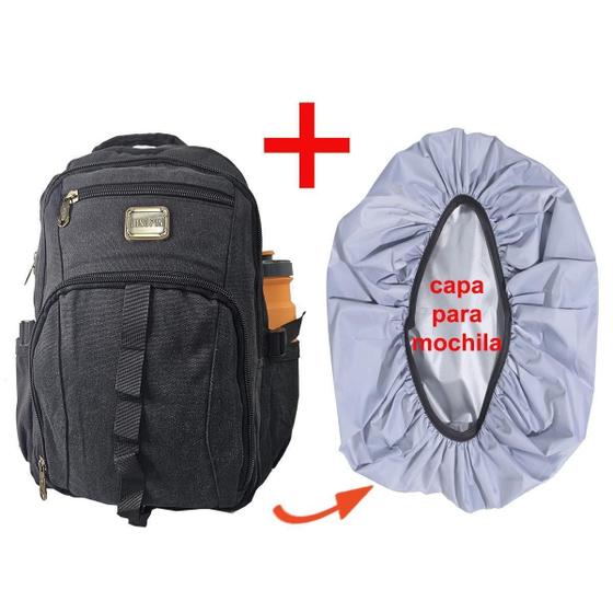 Imagem de Mochila Notebook 17 Polegadas Lona 6108 + Capa