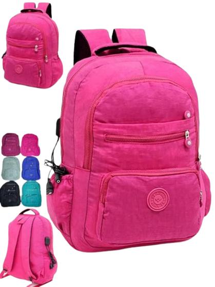 Imagem de Mochila Notebook Juvenil Feminino Escolar Trabalho Com Saida Usb E Fone