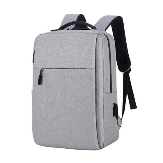 Imagem de Mochila Notebook Slim Reforçada USB Fone Premium Cinza