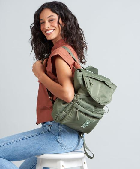 Imagem de Mochila Nylon Compartimentos - Verde Militar