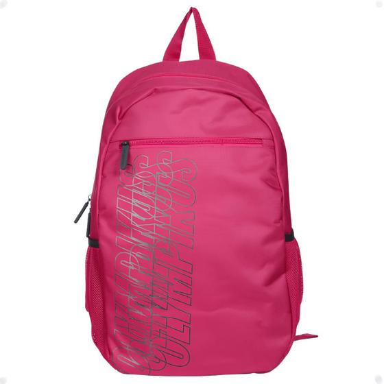 Imagem de Mochila Olympikus Basic Compartimento Laptop Bolso Frontal Com Zíper Bolsos Laterais Rosa