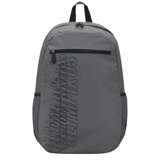 Imagem de Mochila Olympikus Basic Unissex Cinza E Preto Original Escolar Escola Colegial Colégio Menina Menino Feminino Masculino Durabilidade Resistente