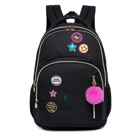 Imagem de Mochila Onbongo Bolsa Feminina Escolar Notebook Juvenil Resistente 