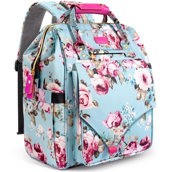 Imagem de Mochila para fraldas LitBear de grande capacidade impermeável rosa