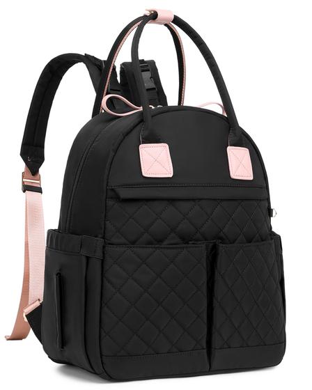 Imagem de Mochila para Fraldas LORADI Média - Resistente à Água - Preta