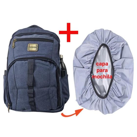 Imagem de Mochila Para Notebook 17 De Lona 6108 + Capa