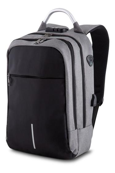 Imagem de Mochila Para Notebook Masculina Feminina Executiva Slim - Cinza