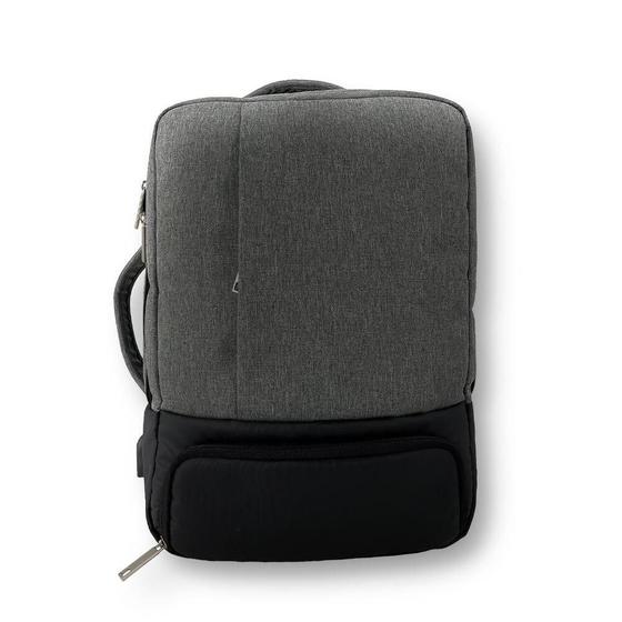 Imagem de Mochila para Notebook Mistertech com Cadeado e Entrada USB - Cinza