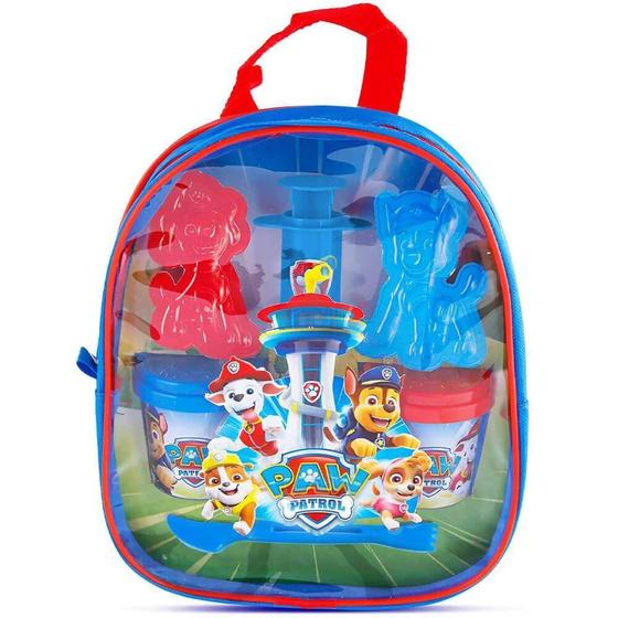 Imagem de Mochila patrulha canina com 3 potes de kimassa sunny