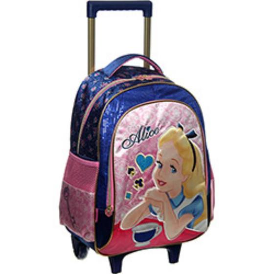 Mochila Pequena Com Rodinha Escolar Infantil Alice Menor preço em Mochila Pequena Com Rodinha Escolar Infantil Alice