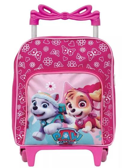 Imagem de Mochila Pequena De Rodinha Escolar Infantil Para Meninas Personagem Patrulha Cachorrinhos