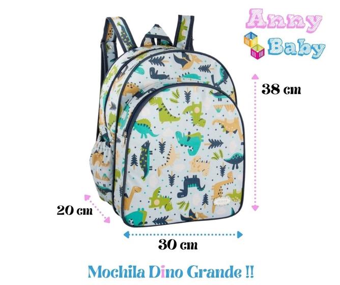 Imagem de Mochila Pequena Maternidade Dinossauro Azul Marinho Escola/Creche