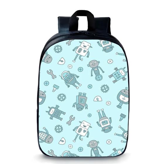 Imagem de Mochila  pequena pré escolar infantil anime robôzinhos