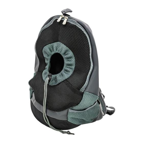 Imagem de Mochila Pet Furo Central Canguru Para Cachorro E Gato Preta Para Passear