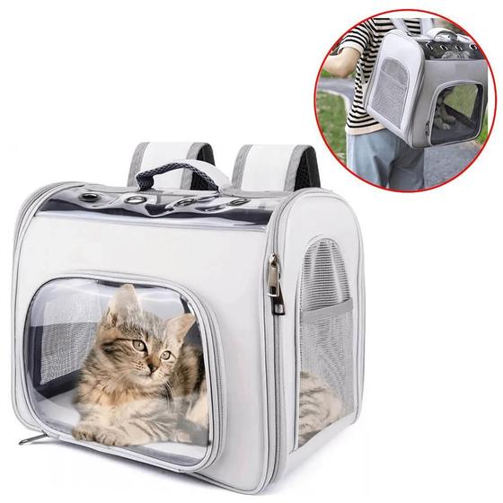 Imagem de Mochila Pet Visão Panorâmica Transporte Cachorro Gato Cão