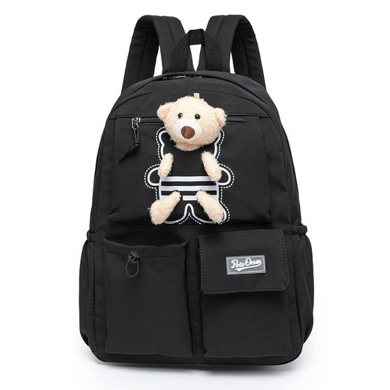 Imagem de Mochila Polo One Infantil Juvenil Feminina Bolsa Escolar Espaçosa 