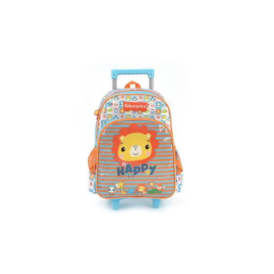 Imagem de Mochila Pré-escolar Rodinha Azul/Laranja Fisher-price