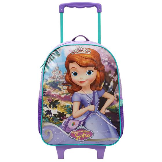 Imagem de Mochila Princesinha Sofia De Rodas Escolar Meninas Infantil