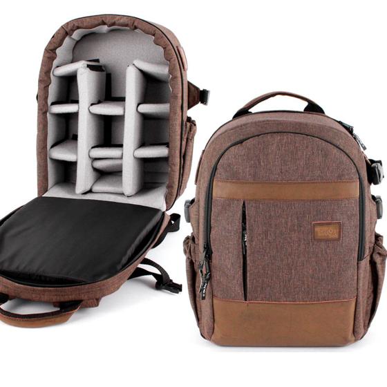 Imagem de Mochila Profissional Para Camera Lentes Notebook 13" Alhva Street Shot G Marrom