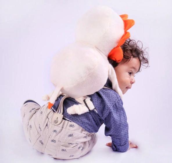 Mochila Protetora - Anti Queda Cabeça / Costas - Para Bebês - Menina ...