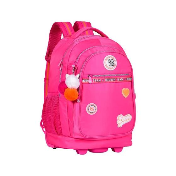 Imagem de Mochila Rb Rebecca Bonbon Escolar Carrinho Rosa 15,6