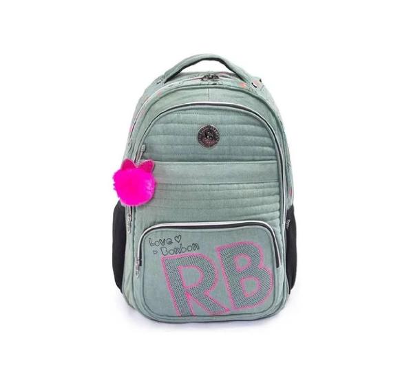 Imagem de Mochila Rebecca Bonbon Jeans Para Notebooks Meninas Escolar