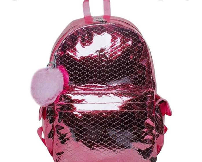 Imagem de Mochila reforçada metalizada pink Fiorella sotti