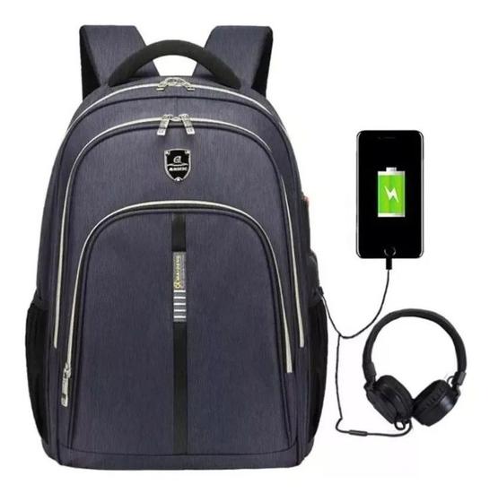 Imagem de Mochila Resistente, Notebook 15.6  Saida Fone E Usb  1805