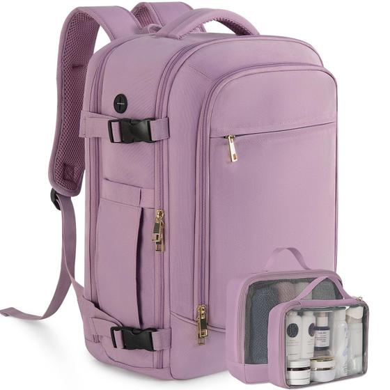 Imagem de Mochila Rinlist Carry on 40L Roxa aprovada por voo 46x32,5x20cm