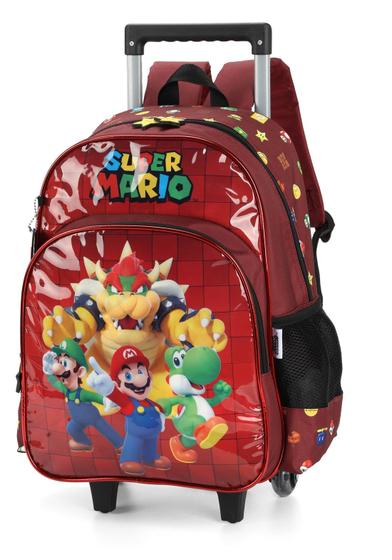 Imagem de Mochila Rodas Infantil Escolar Super Mario Luxcel IC39446MO