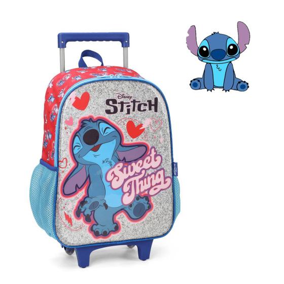 Imagem de Mochila Rodinha Escolar Casual Infantil Lilo e Stitch Disney